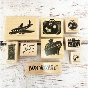 Vintage 1998 Rubber Stamp Set